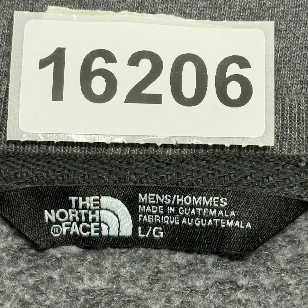 North Face Sweatshirt‎ Mens Large Gray Fleece Lined Crew Neck Sweater Pullover